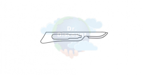 Нож микрососудистый, Fig. 11, для ручки 3,7,8, 100 шт. /уп. (лезвие для скальпеля)