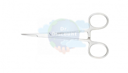 Зажим гемостатический Kocher, 1x2-зубый, изогнутый, длина 20 см